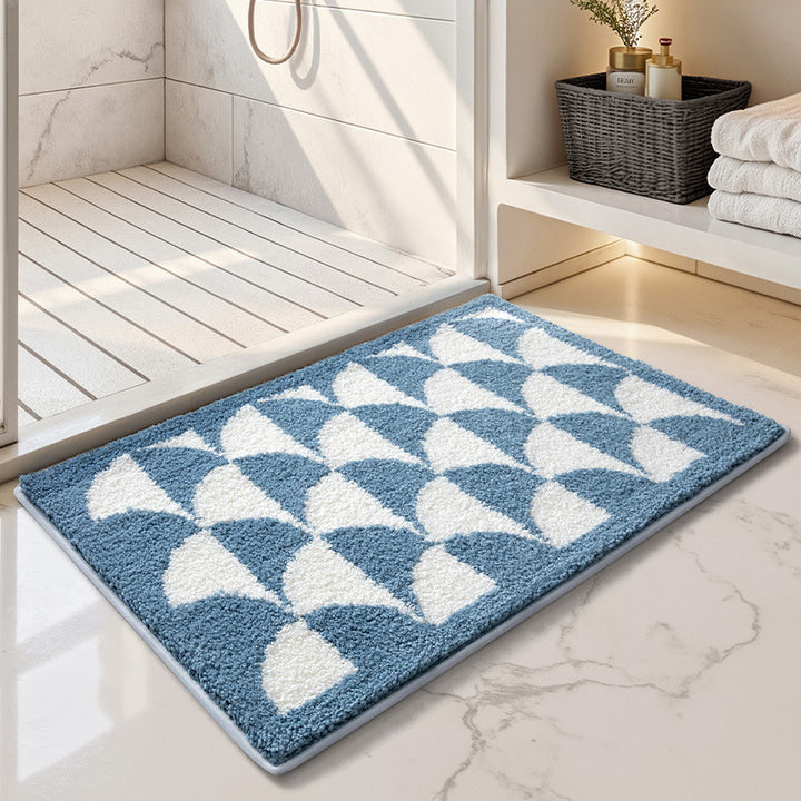 Luxurious Checkered Bath Mat Kalsten