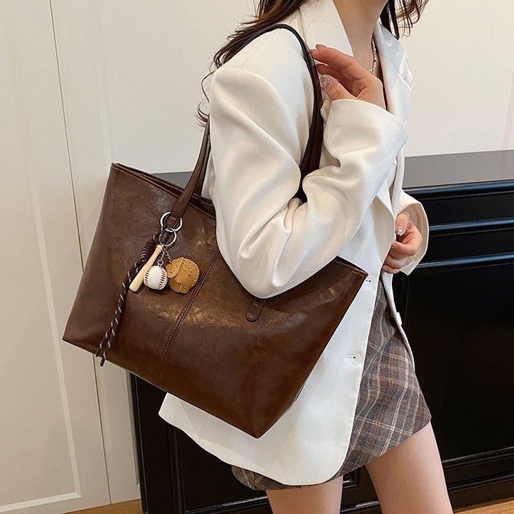 Classic Structured Faux Leather Tote