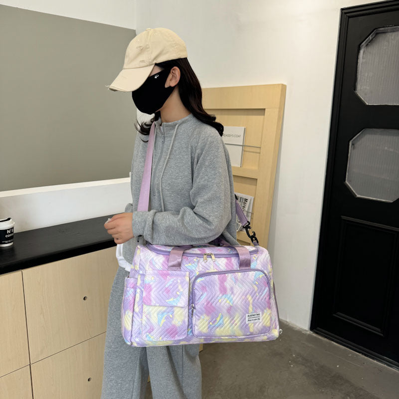 Quilted Multi-Pocket Travel Duffle Bag Kalsten