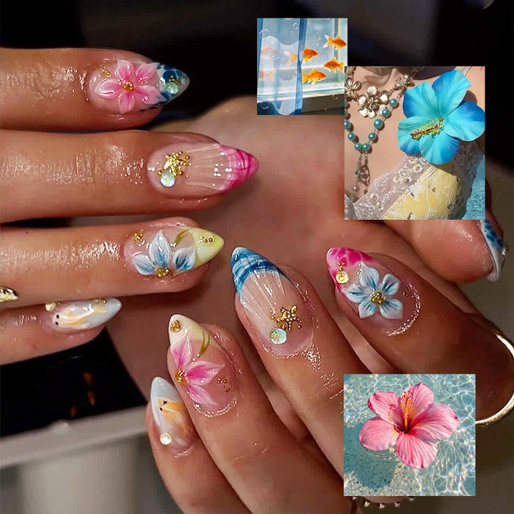 Artistic Floral Press-On Nail Collection Kalsten
