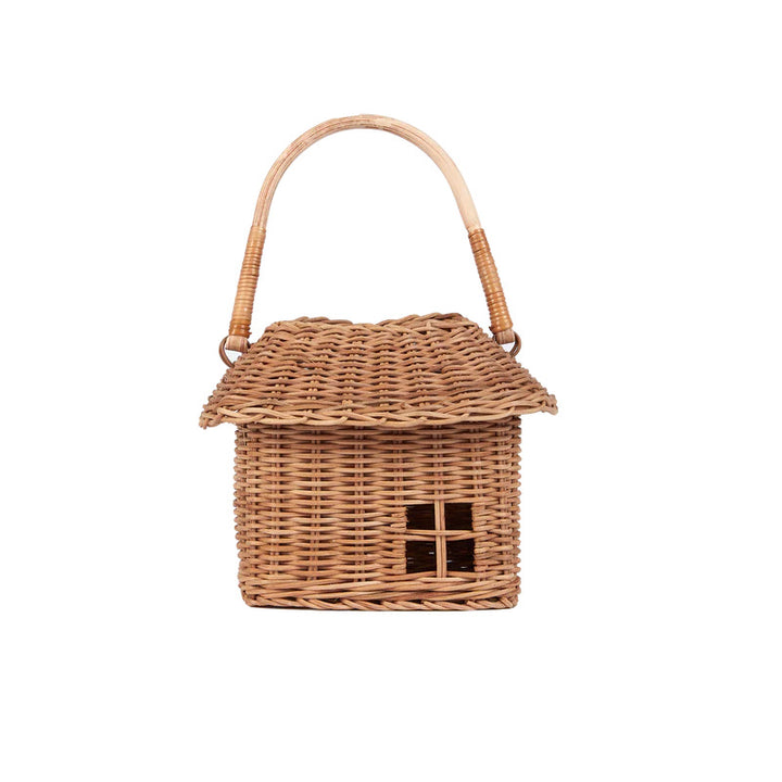Charming Cottage-Shaped Woven Storage Basket Kalsten