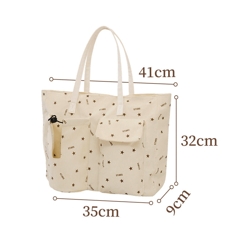 Spacious Leopard Print Canvas Tote Bag Kalsten