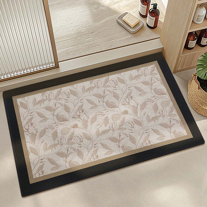 Elegant Floral Print Bath Mat Kalsten