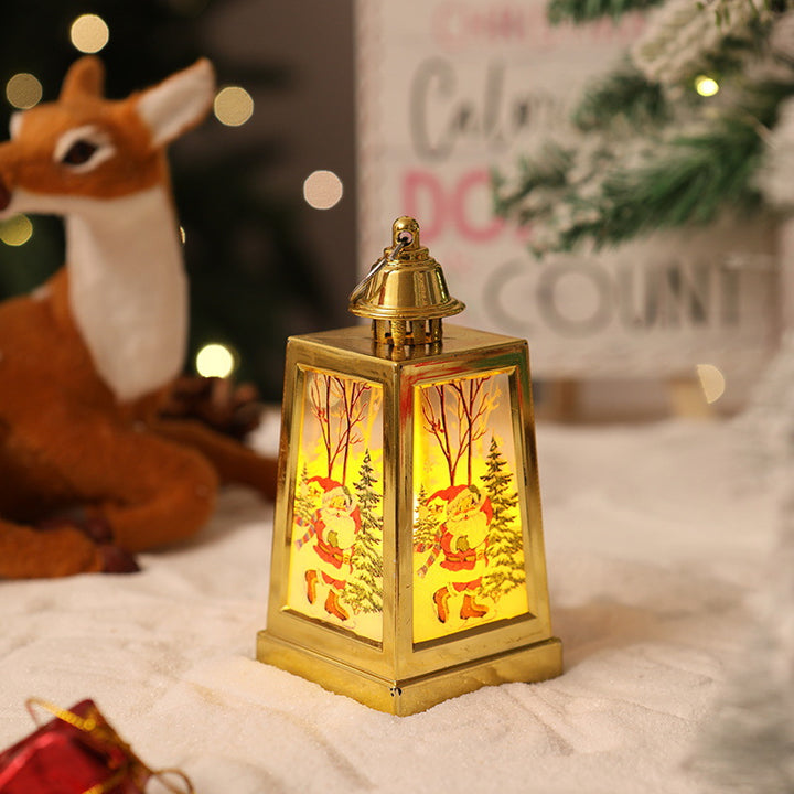 Decorative Christmas lantern with winter motifs Kalsten
