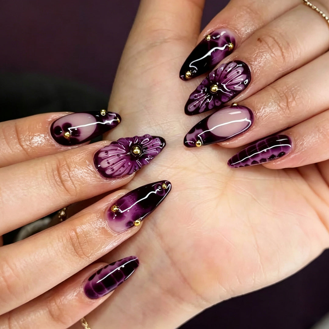 Artistic Stiletto Press-On Nail Art Set Kalsten