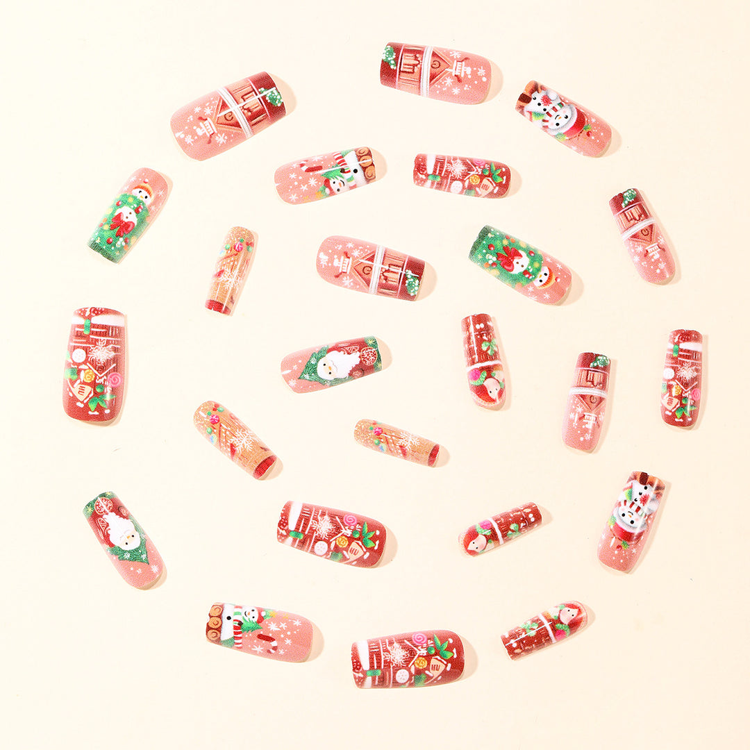 Festive Holiday-Themed 3D Nail Art Set Kalsten