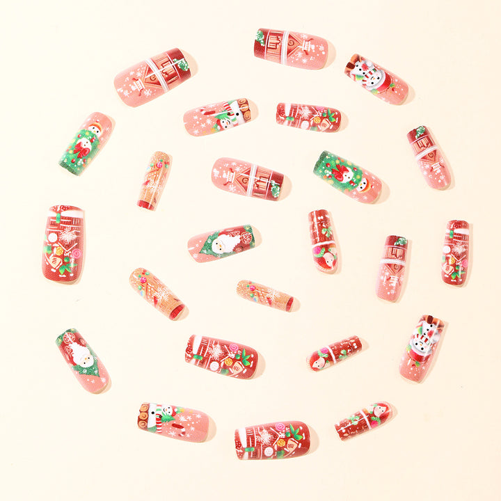 Festive Holiday-Themed 3D Nail Art Set Kalsten