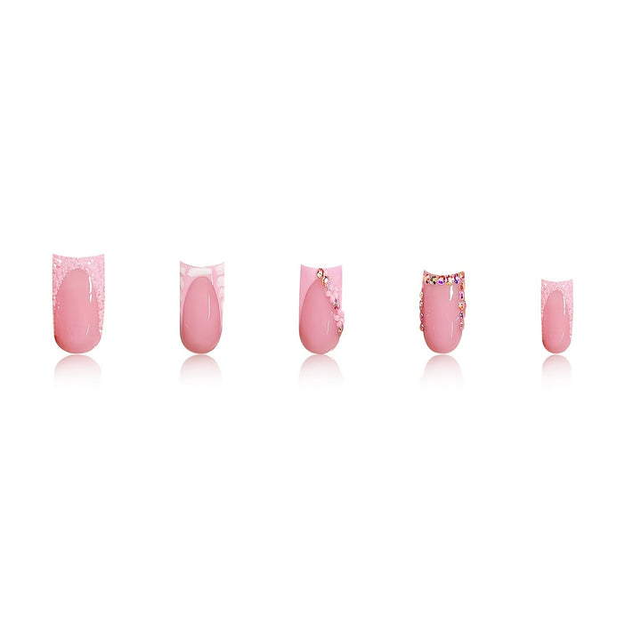 Decorative Press-On Nails with Rhinestone Accents Kalsten