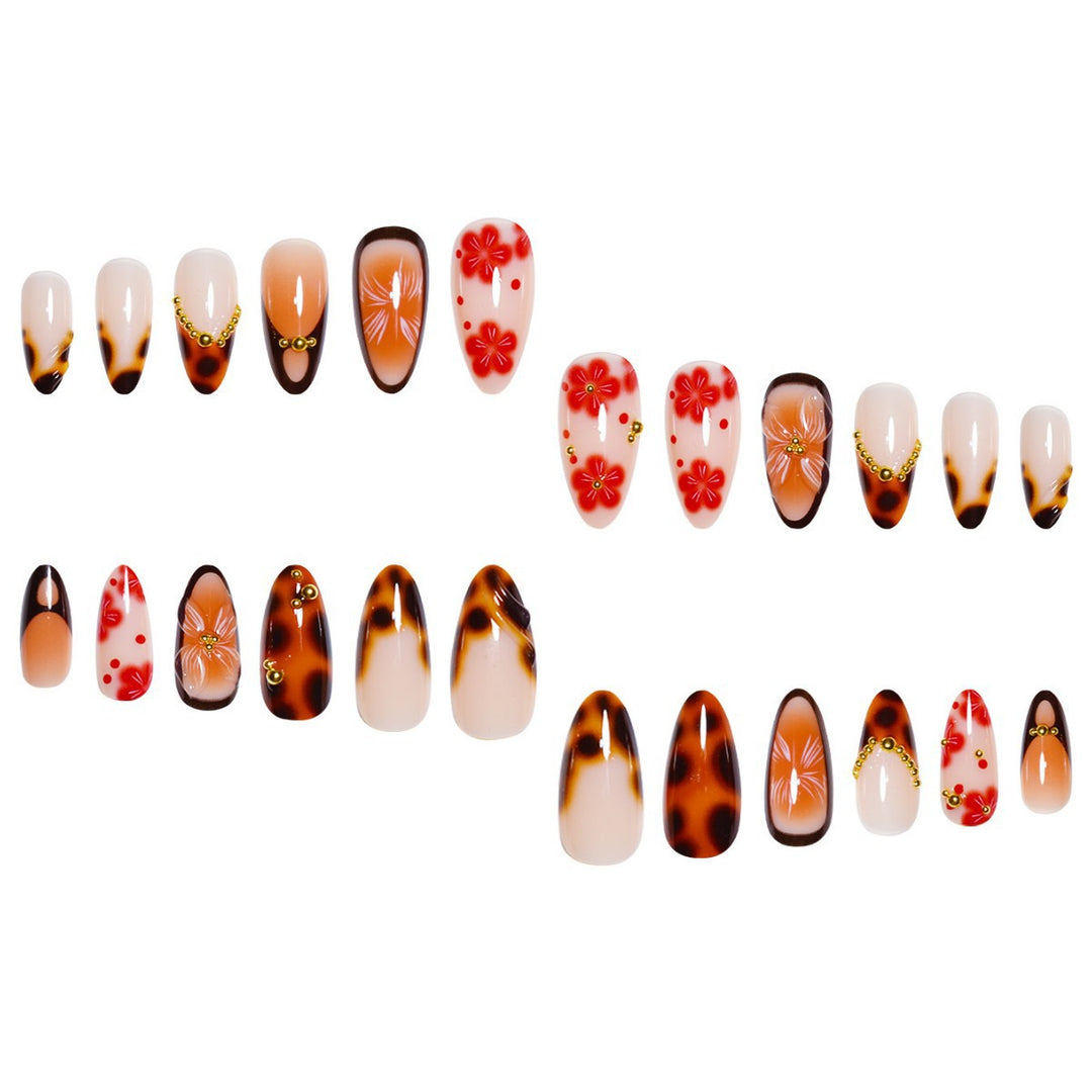 Artistic Floral Nail Art Extensions Kalsten