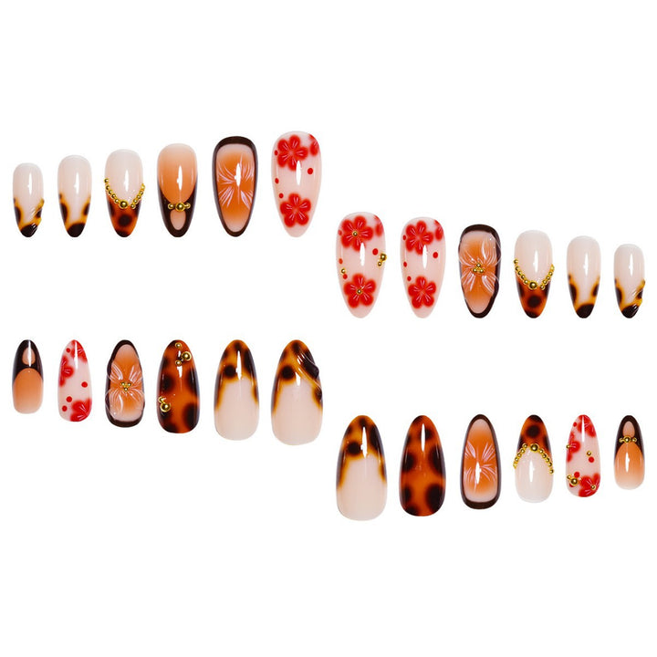 Artistic Floral Nail Art Extensions Kalsten
