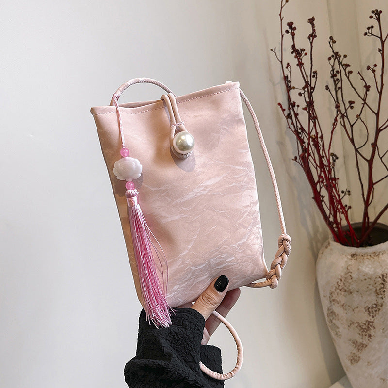 Elegant Textured Mini Crossbody Bag Kalsten