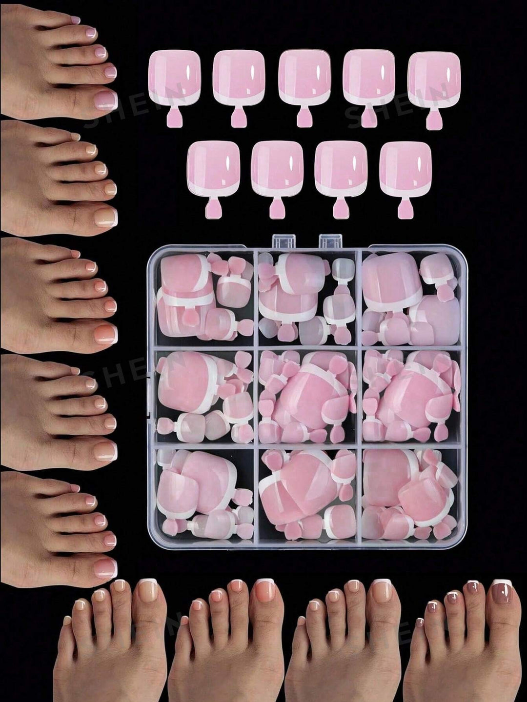 Decorative Press-On Pedicure Kit Kalsten