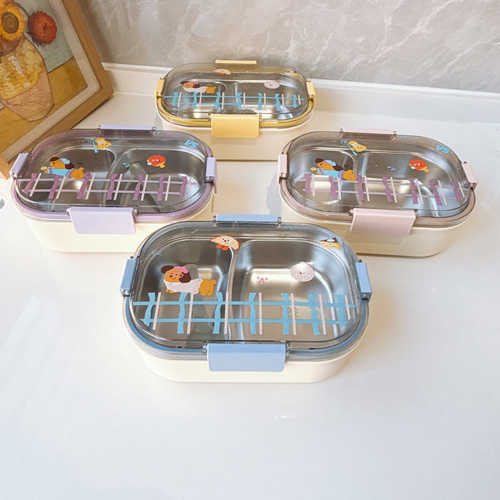 Fun-Themed Dual-Compartment Lunch Box
