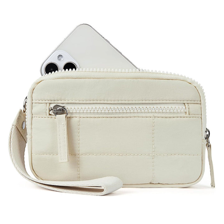 Stylish and Practical Cosmetic Clutch with Removable Carrying Strap Kalsten