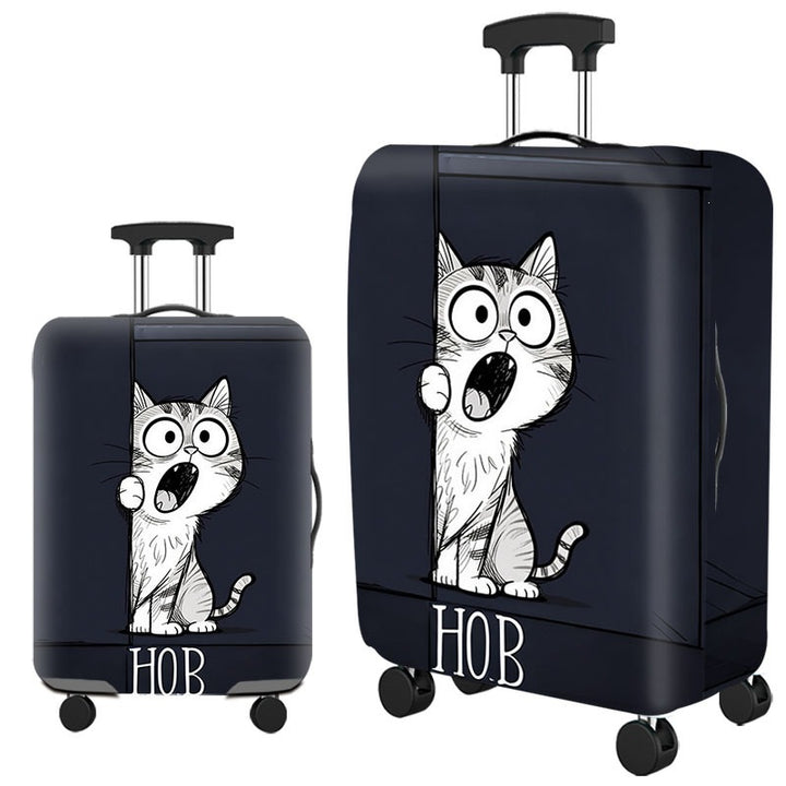 Artistic Cat-Themed Hard Shell Suitcase Kalsten