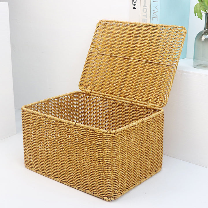 Woven Storage Chest with Lid Kalsten