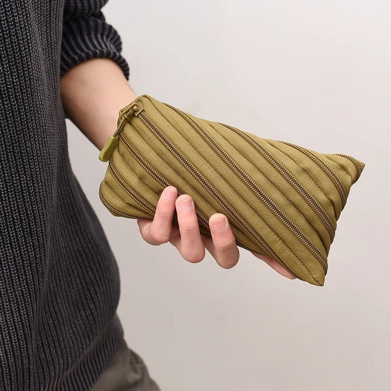 Stylish Canvas Zippered Pencil Case