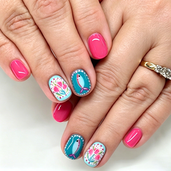 Artistic Floral Nail Art Kalsten