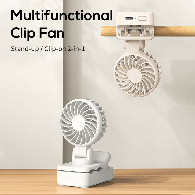 Unisex Portable Rechargeable Clip-On Fan Kalsten