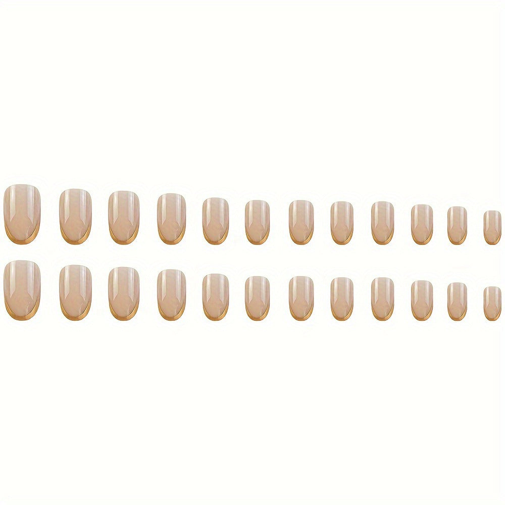 Artificial nails with elegant gold French tip Kalsten