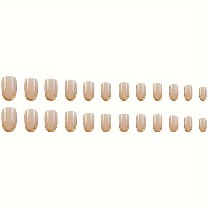Artificial nails with elegant gold French tip Kalsten