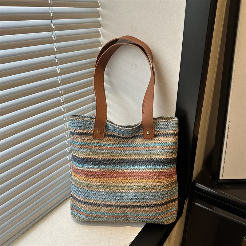 WoColorful Woven Tote Bag Kalsten