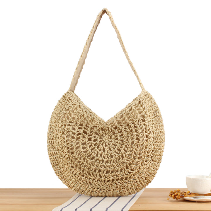 Hand-knotted tote bag with intricate wave pattern Kalsten