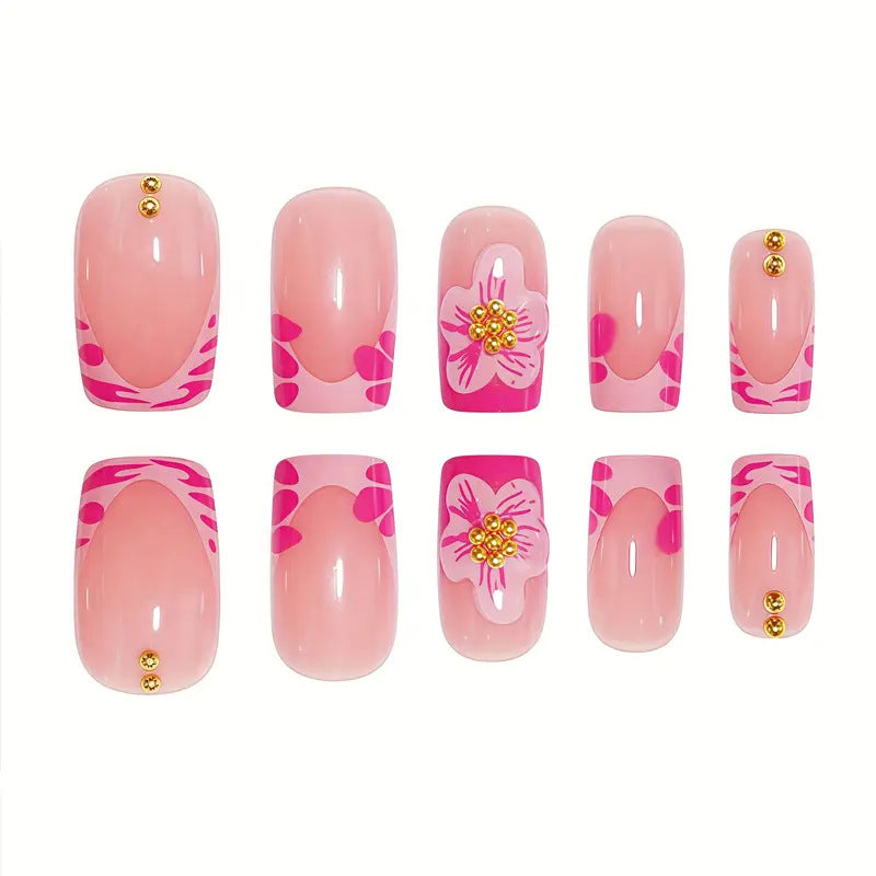 Floral-Inspired Acrylic Nail Enhancements Kalsten