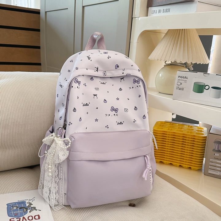Cute Cartoon-Printed Backpack