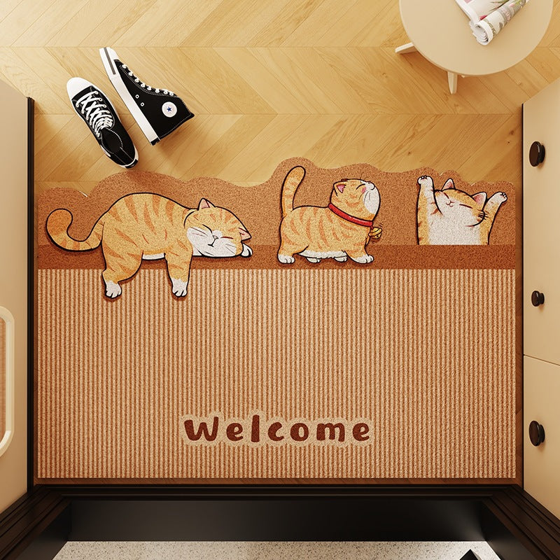 Cute Cat-Themed Entrance Mat