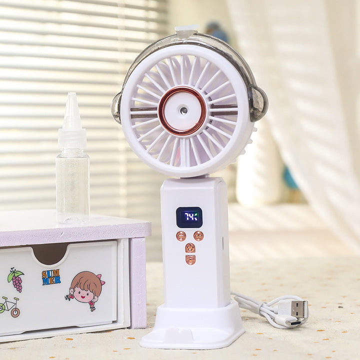 Women Portable Water Sprayer Fan with Digital Control Kalsten