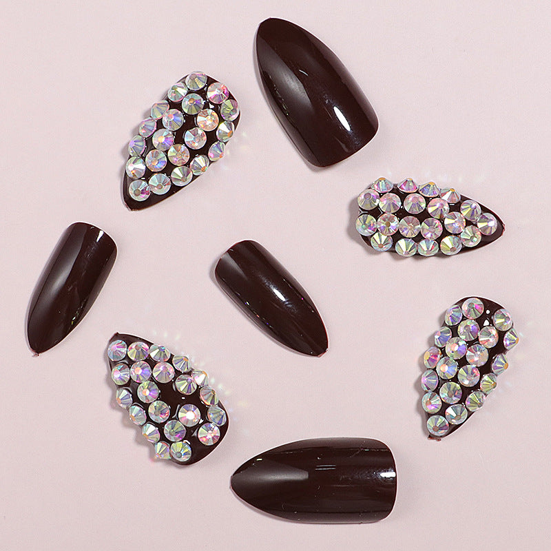 Decorative Rhinestone-Accent Press-On Nails Kalsten