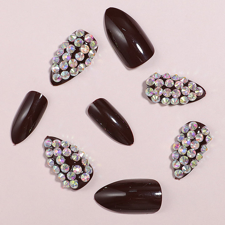 Decorative Rhinestone-Accent Press-On Nails Kalsten
