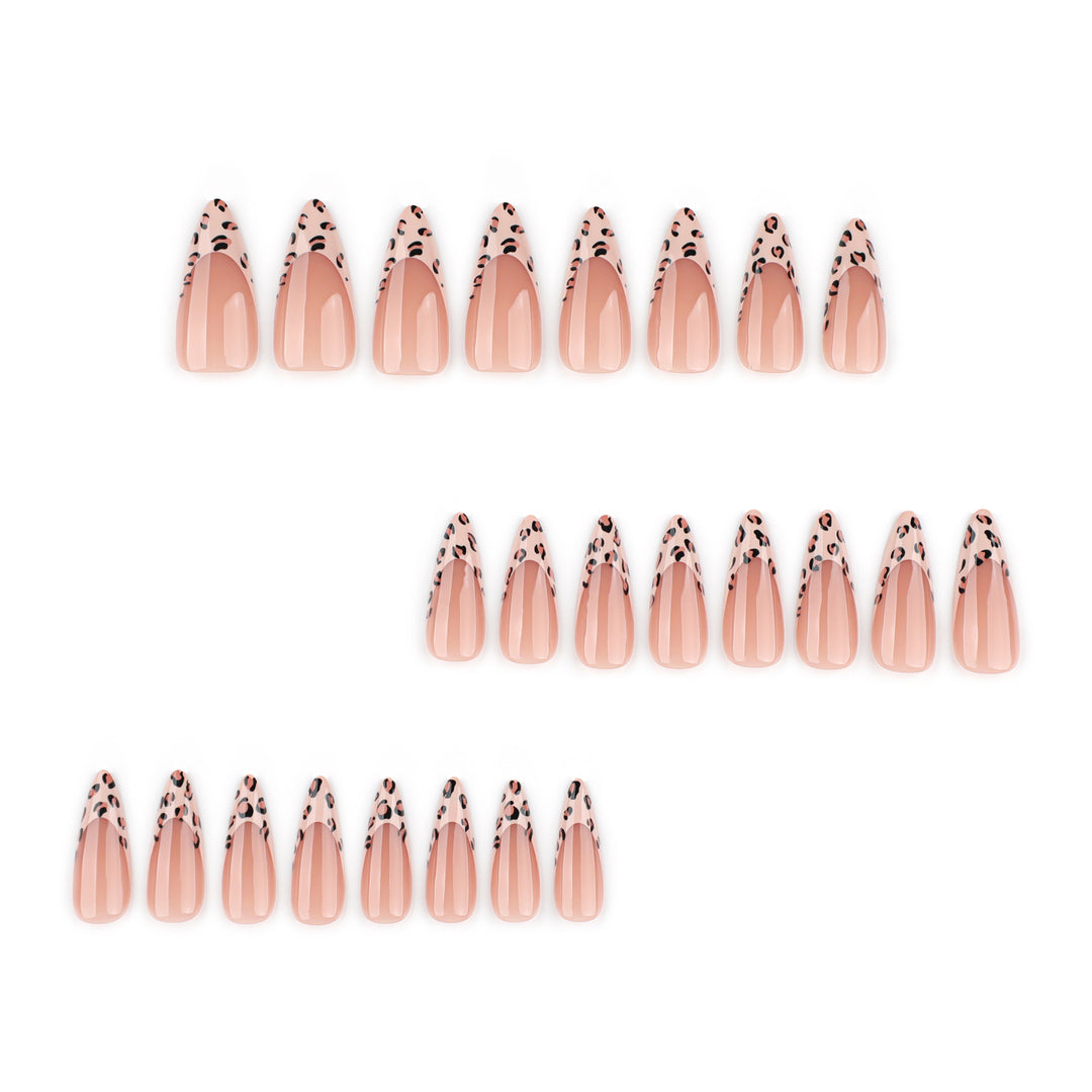 Artistic Stiletto Nails with Animal Pattern Kalsten