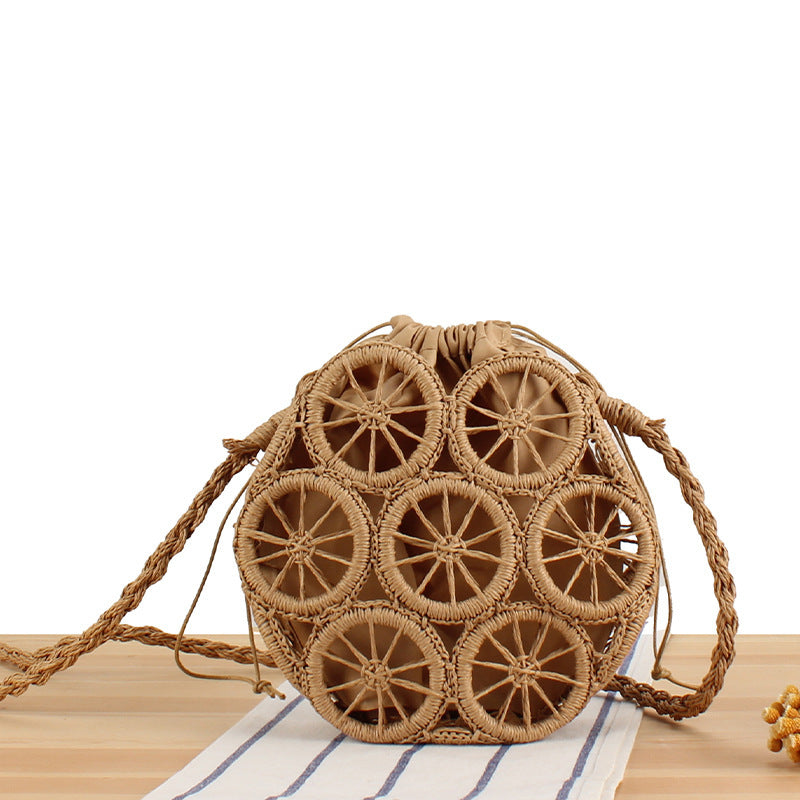 Round basket bag with unmistakable design Kalsten
