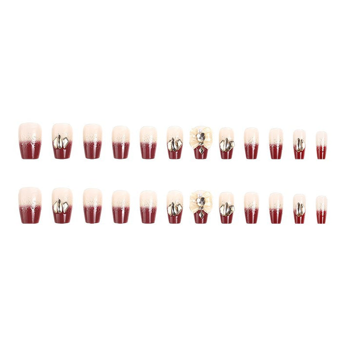 Artificial nails with glamorous floral decorations Kalsten