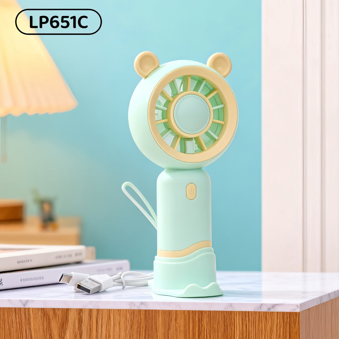 Women's portable hand fan with cute cat design Kalsten