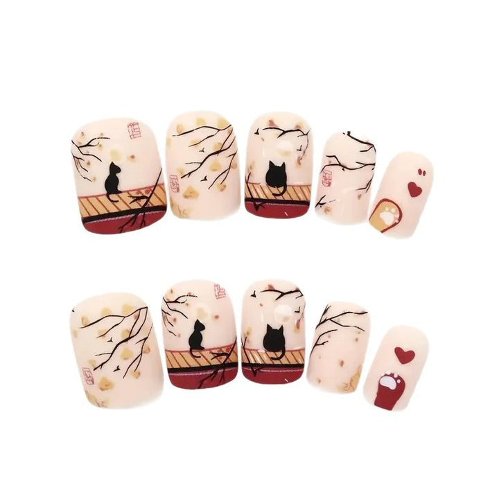 Artistic Cat Nail Set Kalsten