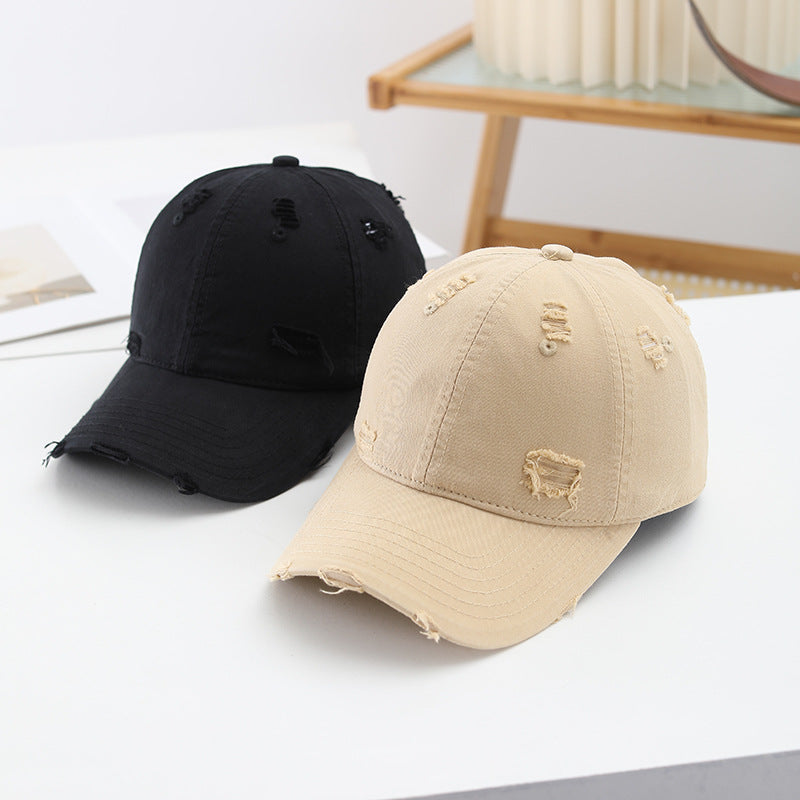 Women's fashionable destroyed baseball cap with adjustable strap Kalsten