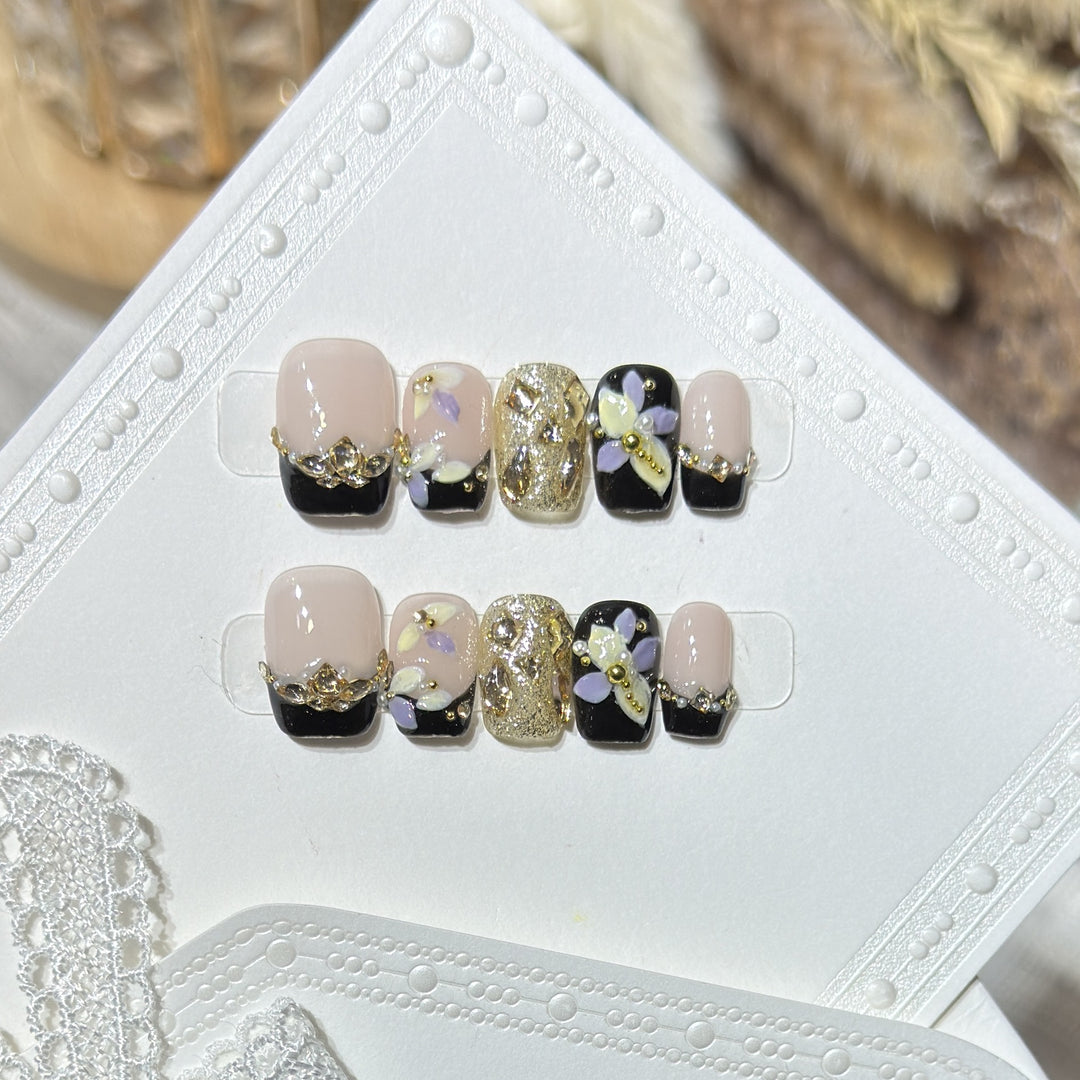 Decorative Floral Press-On Nail Art Set Kalsten 1788223891