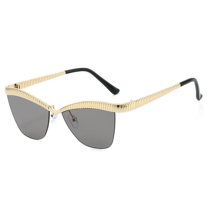 Modern Cat-Eye Sunglasses with Decorative Textured Frames Kalsten