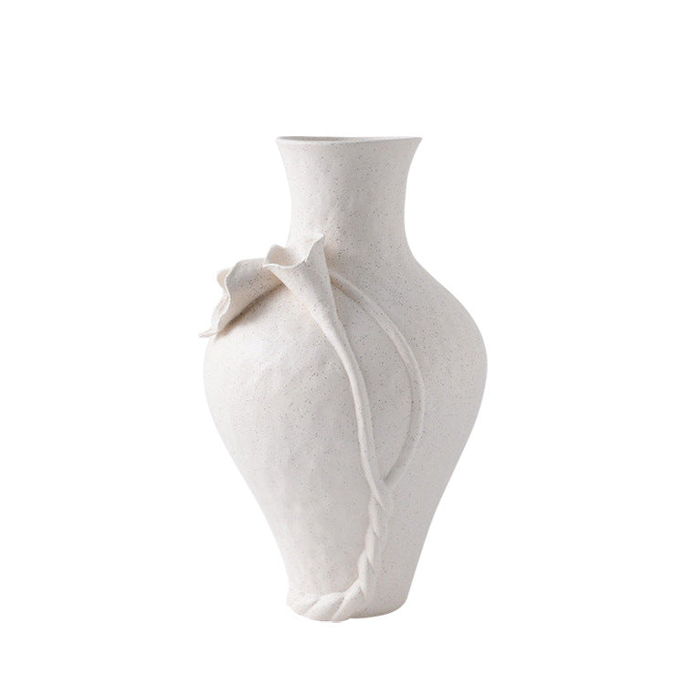 Elegant Floral Metal Vase