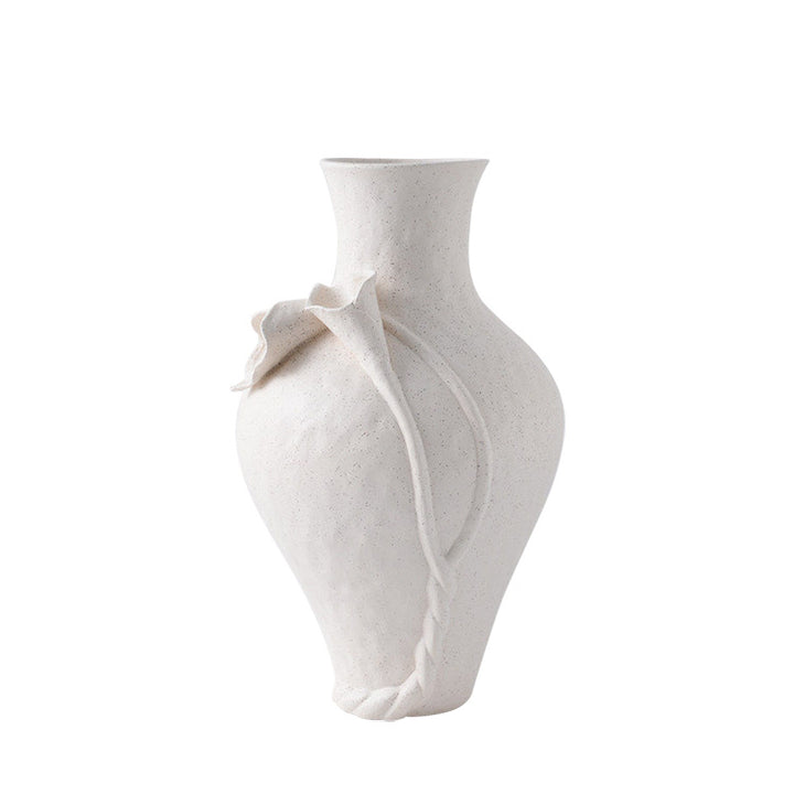 Elegant Floral Metal Vase