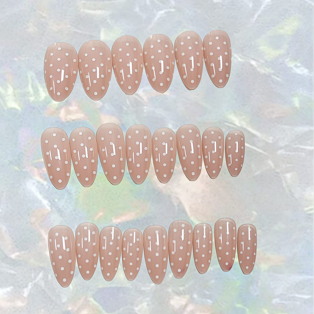 Decorative Polka Dot Press-On Nails Kalsten