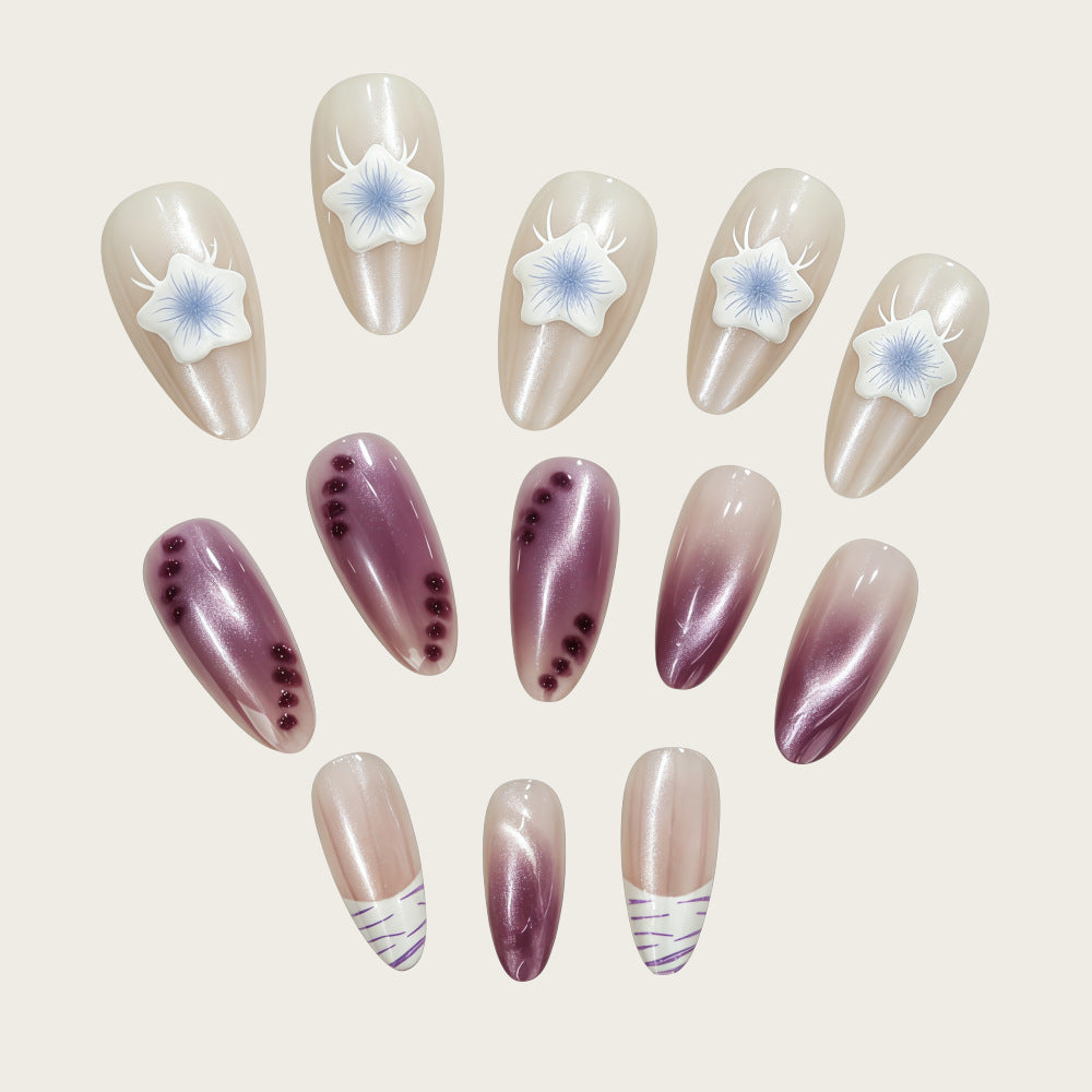 Creative artificial nails with floral design Kalsten