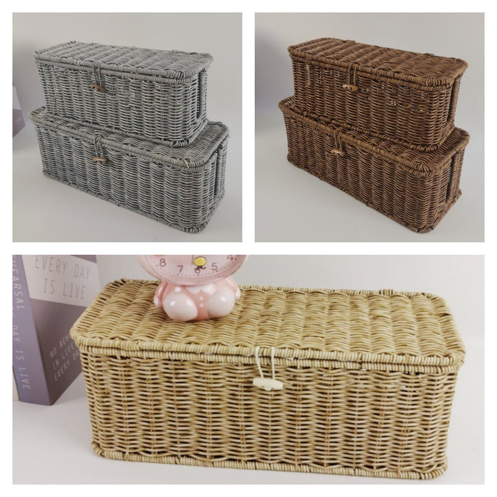 Handcrafted Wicker Storage Bins Kalsten