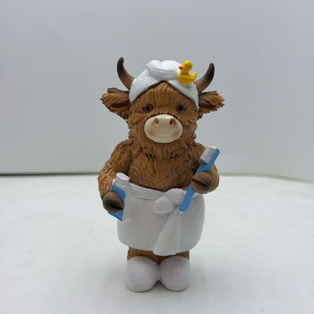 Funny Highland Cattle Bathroom Figure Kalsten