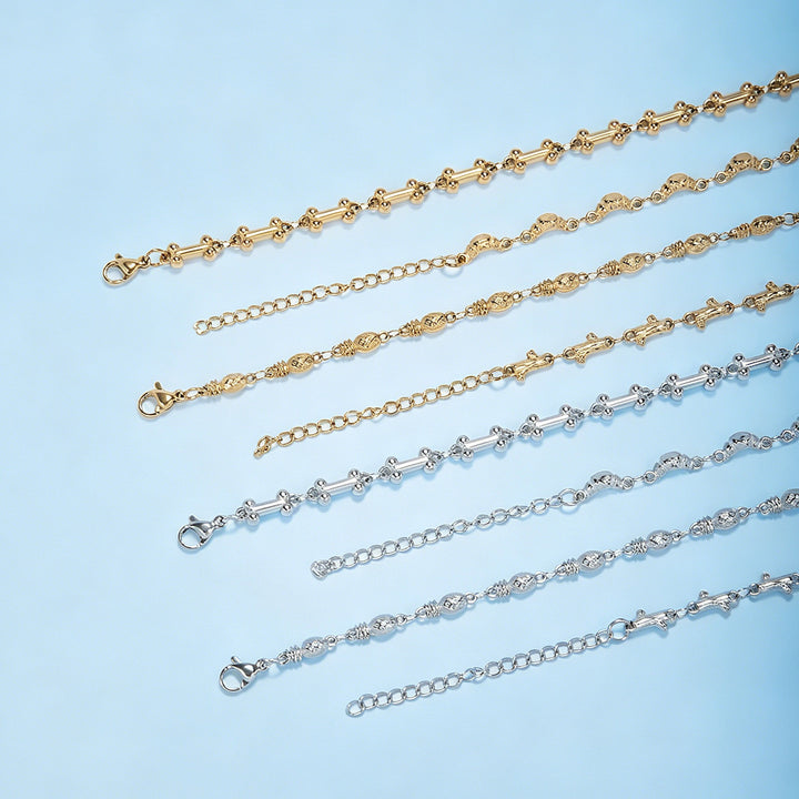 Intricate Textured Chain Bracelet Kalsten