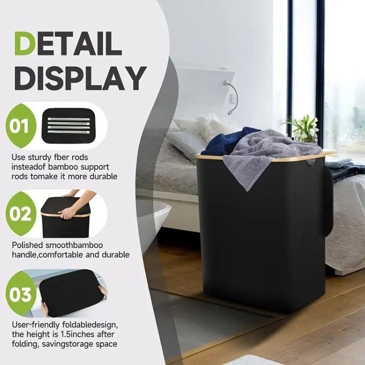 Laundry separation system with three compartments and removable inner pockets Kalsten