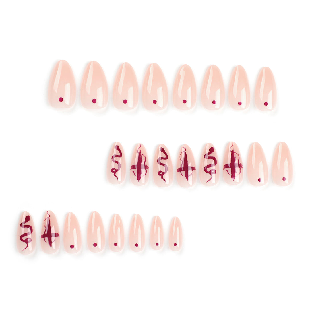 Artful nail extensions with unique design Kalsten
